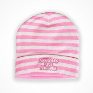 ALF Pink and White Stripe Beanie